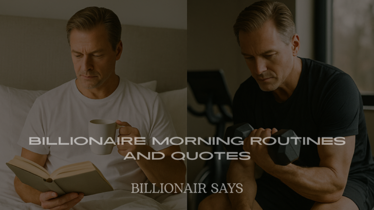 Billionaire Morning Routines and Quotes