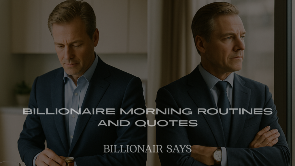 Billionaire Morning Routines and Quotes