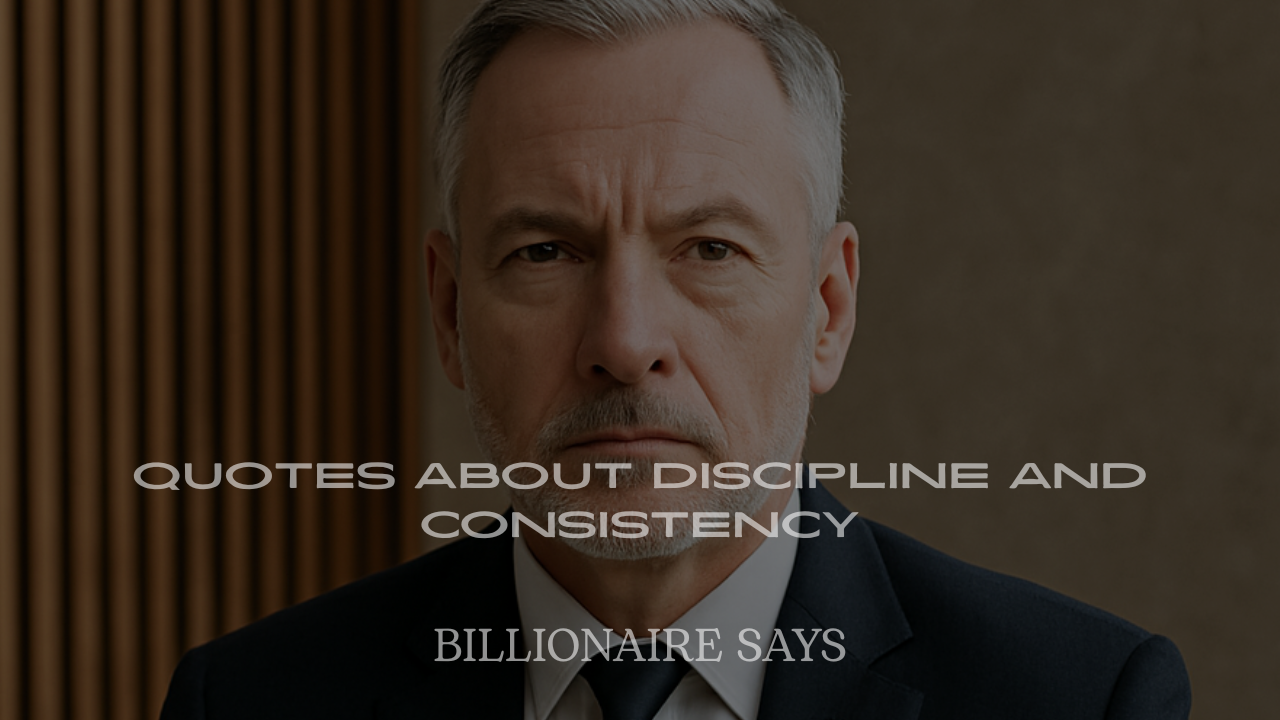 Billionaire Quotes About Discipline and Consistency