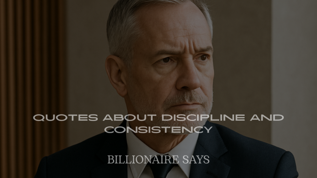 Billionaire Quotes About Discipline and Consistency