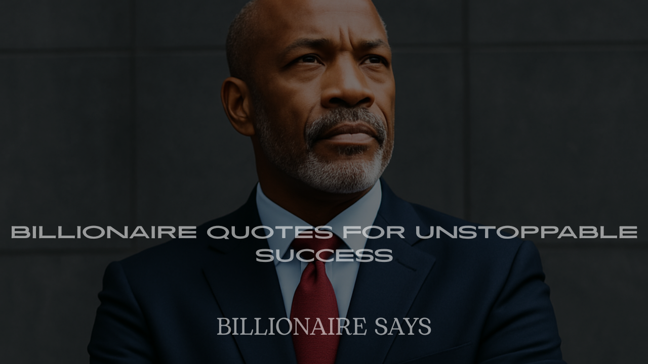 Billionaire Quotes for Unstoppable Success