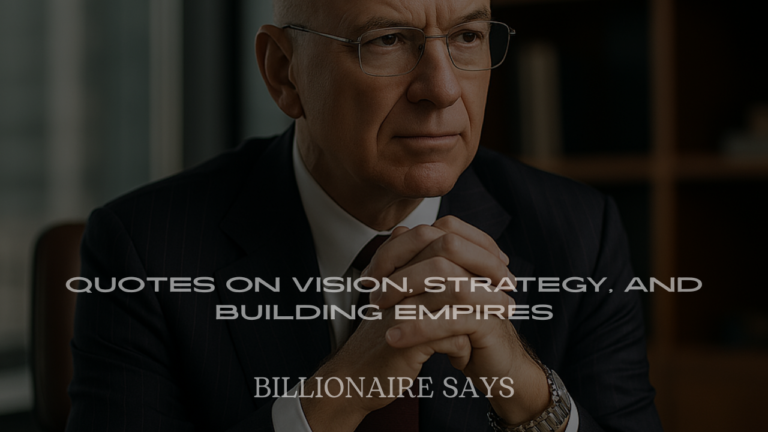 Billionaire Quotes on Vision, Strategy, and Building Empires