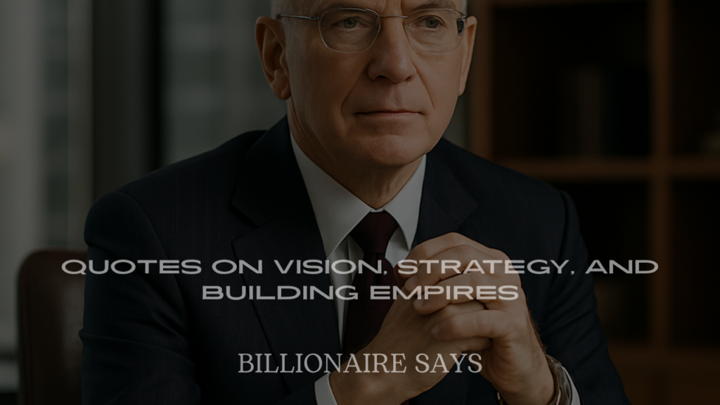 Billionaire Quotes on Vision, Strategy, and Building Empires