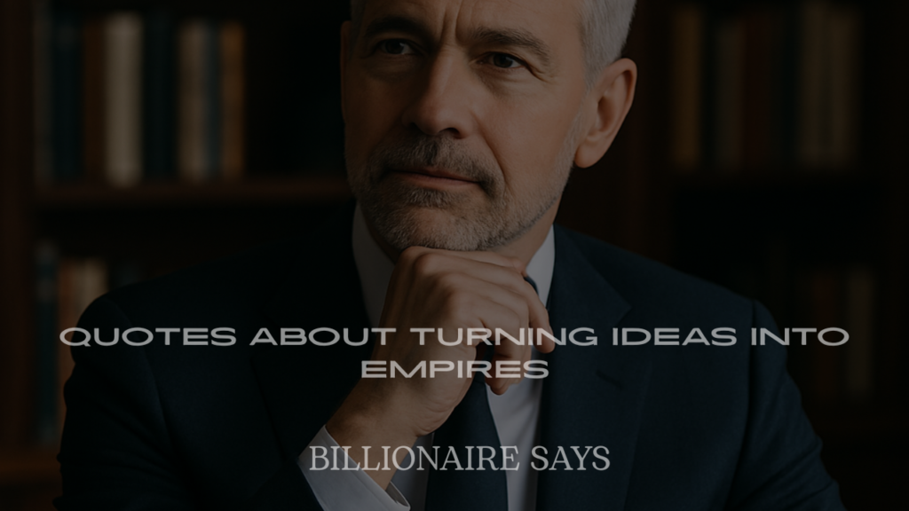 Billionaire Quotes About Turning Ideas Into Empires
